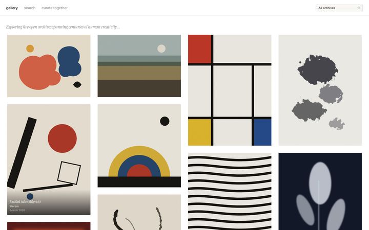 Curatewith.art interface