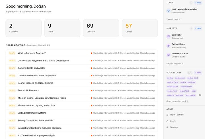 Cadence LMS interface