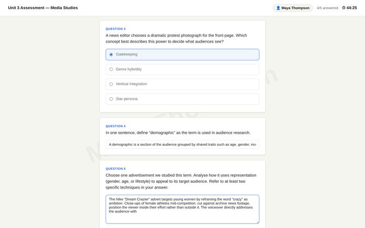 Lockdown Browser interface